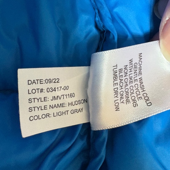 Johnnie-O Hudson Quilted 2 Way Zip Vest Gray Large - Picture 13 of 16